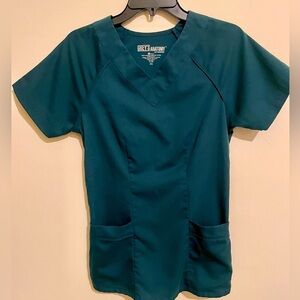 Grey's Anatomy by Barco Scrub Top Women’s XSmall Emerald Green Fitted